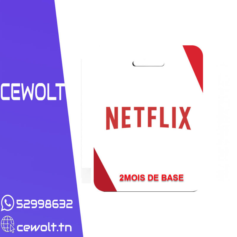 Abonnement netflix de base 2mois