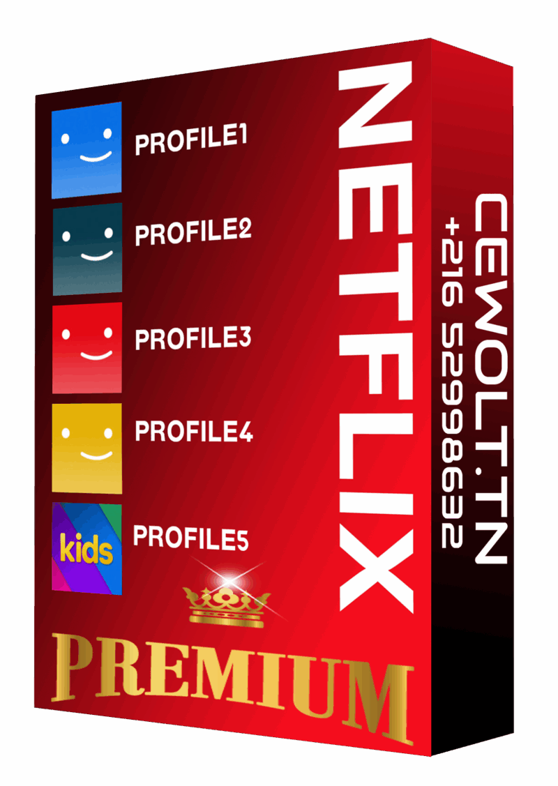 Abonnement netflix Premium 5 ECRAN 62 JOUR